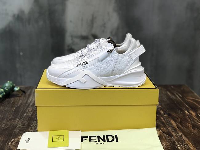 FENDI Nylon And Low Tops - White - 1