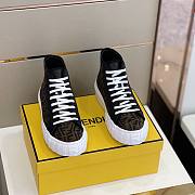 Fendi Force Karligraphy Canvas High Top White Brown - 3