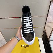 Fendi Force Karligraphy Canvas High Top White Brown - 4