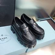 Prada Monolith Brushed Leather Loafers Black 2DE129_B4L_F0002 - 1