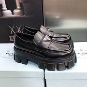 Prada Monolith Brushed Leather Loafers Black 2DE129_B4L_F0002 - 5