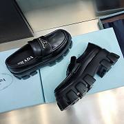 Prada Monolith Brushed Leather Loafers Black 2DE129_B4L_F0002 - 4