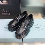 Prada Monolith Brushed Leather Loafers Black 2DE129_B4L_F0002 - 3