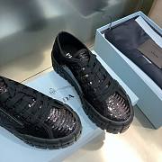 Prada Double Wheel Sequin Black  - 5