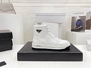 Prada Downtown Perforated Leather High Top White - 5