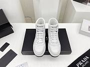 Prada Downtown Perforated Leather High Top White - 4