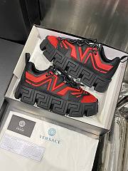 Versace Greca Labyrinth Trainers Black Red - 5