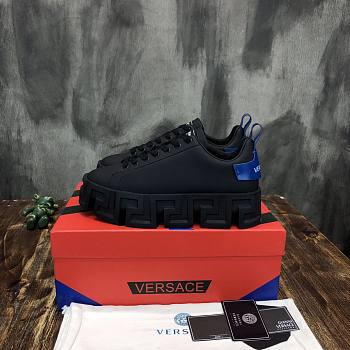 Versace Greca Labyrinth Trainers Black Blue Back 