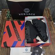 Versace Greca Labyrinth Trainers Black  Red Back - 2