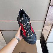 Burberry Black & Red Beige Arthur Sneakers - 4