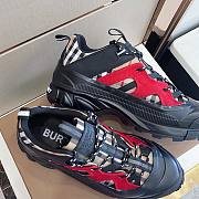 Burberry Black & Red Beige Arthur Sneakers - 2