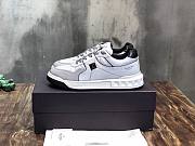 Valentino One Stud Nappa Leather White Grey - 1