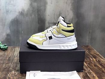 Valentino One Stud Nappa Leather High White Yellow