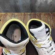 Valentino One Stud Nappa Leather High White Yellow - 4