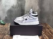 Valentino One Stud Nappa Leather High White Grey - 1