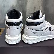 Valentino One Stud Nappa Leather High White Grey - 4