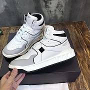 Valentino One Stud Nappa Leather High White Grey - 3