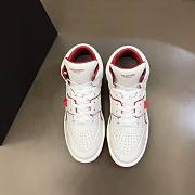 Valentino One Stud Nappa Leather High White Red - 5