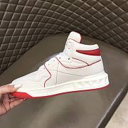 Valentino One Stud Nappa Leather High White Red - 2