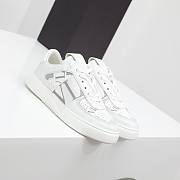 Valentino Garavani Band Leather White Grey Word - 1