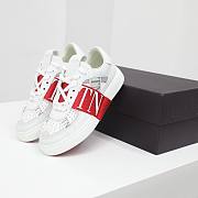 Valentino Garavani Band Leather White Red - 3