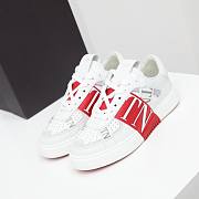 Valentino Garavani Band Leather White Red - 4