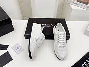 Prada Downtown Perforated Leather Low White  - 3