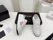 Prada Downtown Perforated Leather Low White Pink Back  - 6