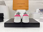 Prada Downtown Perforated Leather Low White Pink Back  - 3