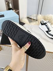 Prada Downtown Perforated Leather Low Black White - 3