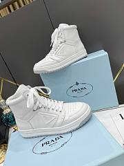 Prada Perforated Leather High Top White  - 4