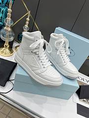 Prada Perforated Leather High Top White  - 6