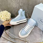 Prada Milano Low High Top White Blue - 6