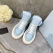 Prada Milano Low High Top White Blue - 5