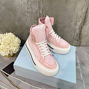 Prada Milano Low High Top White Pink - 4