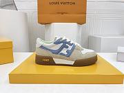 FENDI Match - White Suede Low Tops-Blue - 5