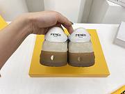 FENDI Match - White Suede Low Tops-Blue - 3