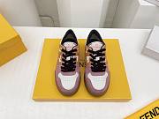 FENDI Match - White Suede Low Tops-Dark Pink - 5