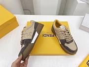 FENDI Match - White Suede Low Tops- Dark Grey - 1