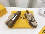 FENDI Match - White Suede Low Tops- Dark Grey - 3