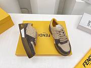 FENDI Match - White Suede Low Tops- Dark Grey - 2