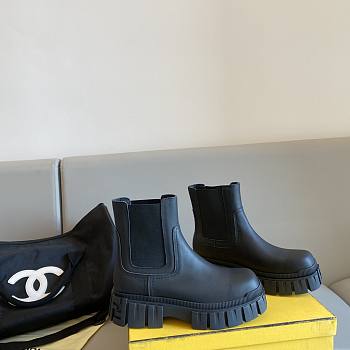 FENDI Boots Leather Black