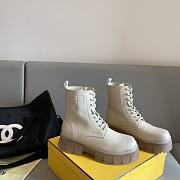 FENDI Boots Leather Sole White Laces - 1