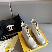 FENDI Boots Leather Sole White Laces - 5