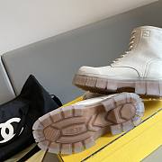 FENDI Boots Leather Sole White Laces - 4