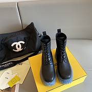 FENDI Boots Leather Sole Black Laces - 5