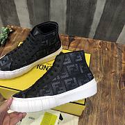 FENDI Fabric High-tops Black White - 2