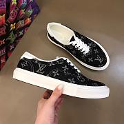 LV Ollie Trocadero Laces Sneaker Black White - 1