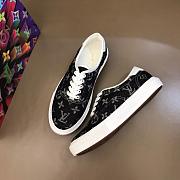 LV Ollie Trocadero Laces Sneaker Black White - 4