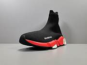 Balenciaga Speed Clear Sole Black Red 607544W05GH1038 - 2